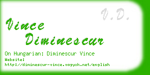 vince diminescur business card